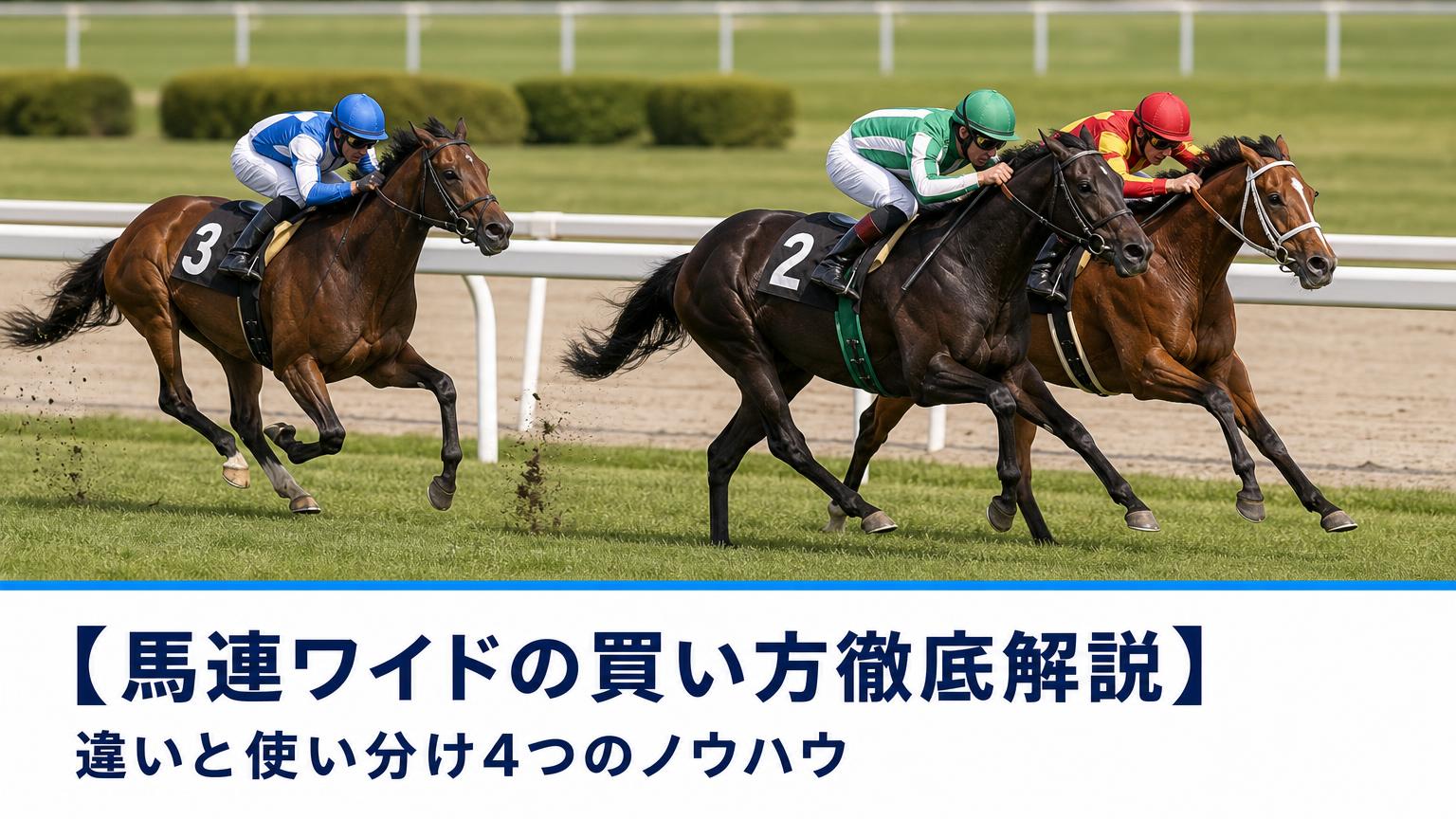 【馬連ワイドの買い方徹底解説】違いと使い分け4つのノウハウ