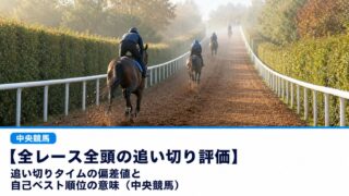 【全レース全頭の追い切り評価】追い切りタイムの偏差値と自己ベスト順位の意味（中央競馬）