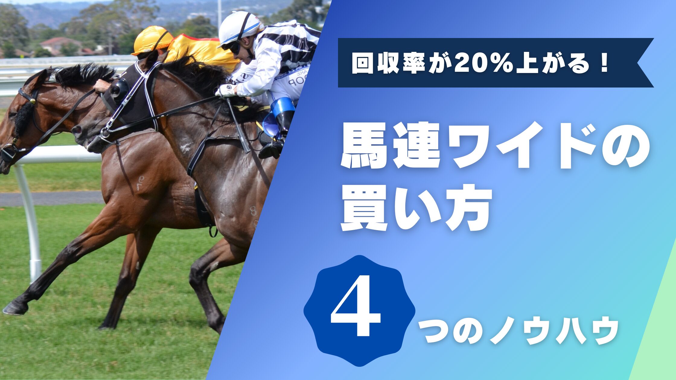 【馬連ワイドの買い方徹底解説】回収率が20％上がる4つのノウハウ！